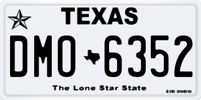 TX license plate DMO6352