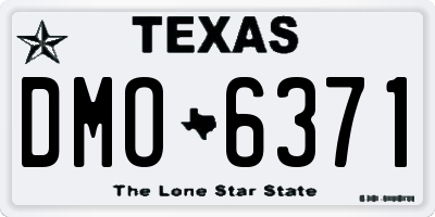 TX license plate DMO6371