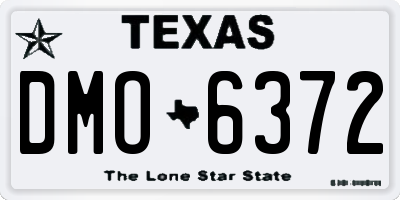 TX license plate DMO6372