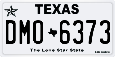 TX license plate DMO6373