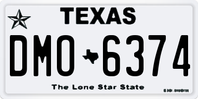 TX license plate DMO6374