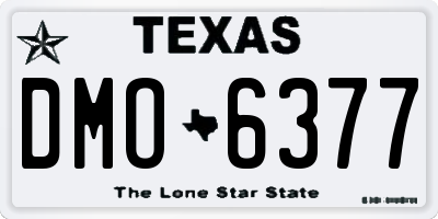 TX license plate DMO6377