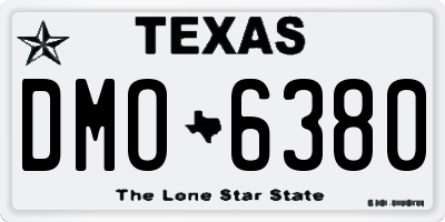 TX license plate DMO6380