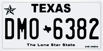 TX license plate DMO6382