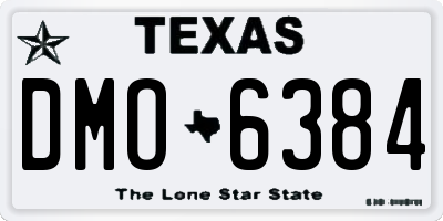 TX license plate DMO6384