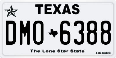 TX license plate DMO6388