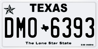 TX license plate DMO6393