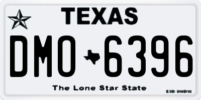TX license plate DMO6396