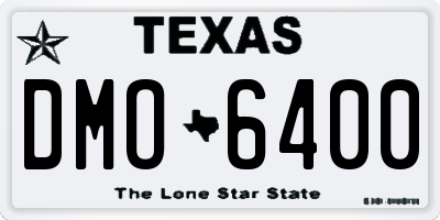 TX license plate DMO6400