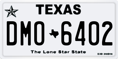 TX license plate DMO6402
