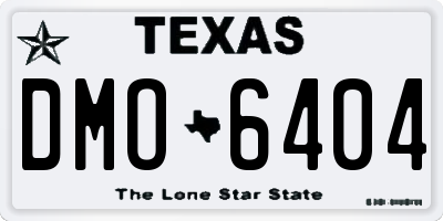 TX license plate DMO6404