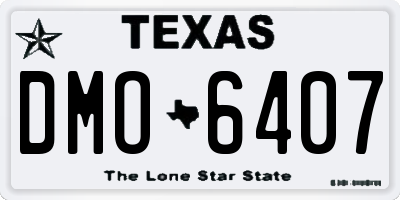 TX license plate DMO6407