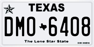 TX license plate DMO6408
