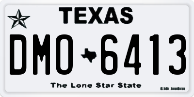 TX license plate DMO6413