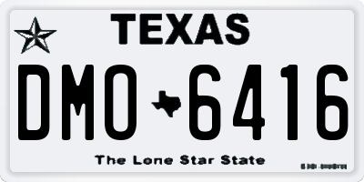 TX license plate DMO6416