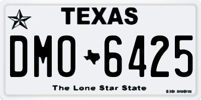 TX license plate DMO6425