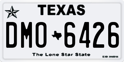 TX license plate DMO6426