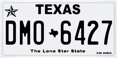 TX license plate DMO6427