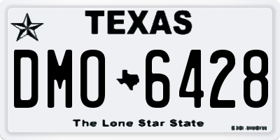TX license plate DMO6428