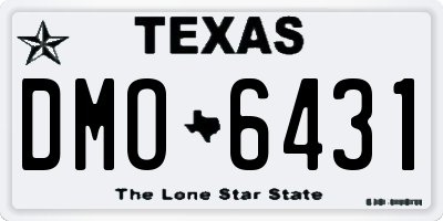 TX license plate DMO6431