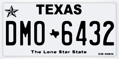 TX license plate DMO6432