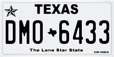 TX license plate DMO6433