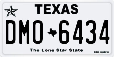 TX license plate DMO6434