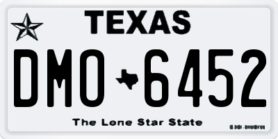 TX license plate DMO6452