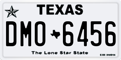 TX license plate DMO6456