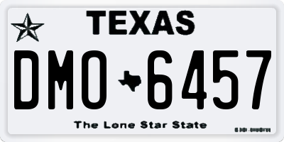 TX license plate DMO6457