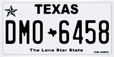 TX license plate DMO6458
