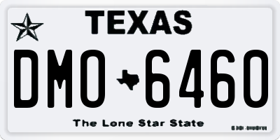 TX license plate DMO6460