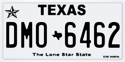 TX license plate DMO6462