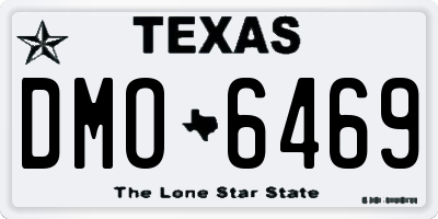 TX license plate DMO6469