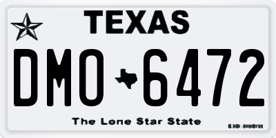 TX license plate DMO6472