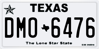 TX license plate DMO6476