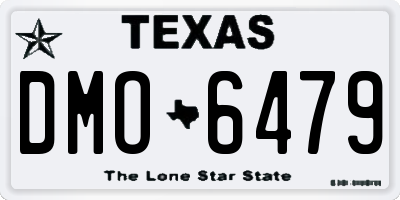 TX license plate DMO6479