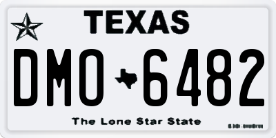 TX license plate DMO6482