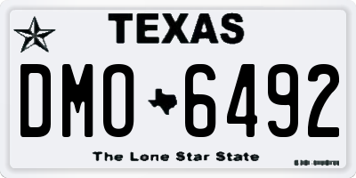 TX license plate DMO6492