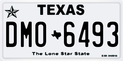 TX license plate DMO6493