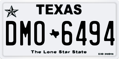 TX license plate DMO6494
