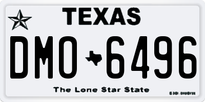 TX license plate DMO6496