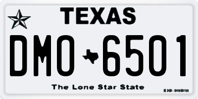 TX license plate DMO6501