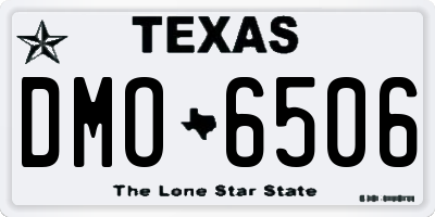 TX license plate DMO6506