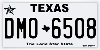 TX license plate DMO6508