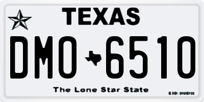 TX license plate DMO6510