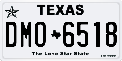 TX license plate DMO6518
