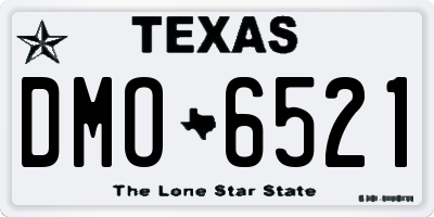 TX license plate DMO6521