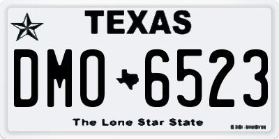 TX license plate DMO6523