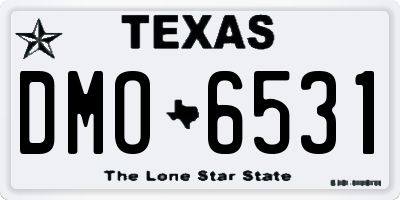 TX license plate DMO6531